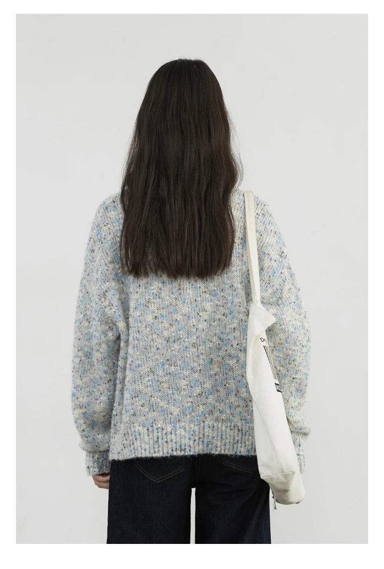 VILZSTUDIOS Cozy Knitted Colorful Dots Sweater
