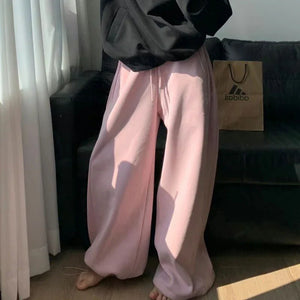 VILZSTUDIOS Black Oversized Fleece Joggers Pants