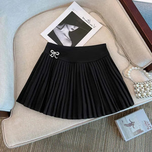 VILZSTUDIOS Elegant Pleated A-Line Mini Skirt