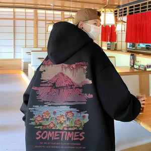 VILZSTUDIOS Letter Print Baggy Hoodie