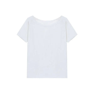 VILZSTUDIOS Basic Casual Off Shoulder T-Shirt