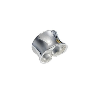 VILZSTUDIOS Irregular Geometric Wave Shaped Adjustable Ring