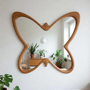 VILZSTUDIOS Irregular Big Decorative Mirrors Retro Luxury Bedroom Wall Make Up Mirror Vanity Aesthetic Girls Espelho Room Decoration
