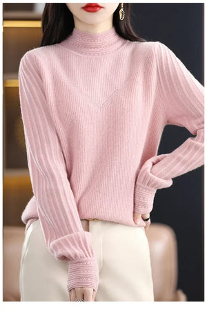 VILZSTUDIOS Cozy Knit High Collar Sweater