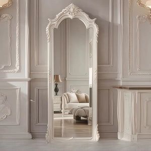 VILZSTUDIOS French retro full-length mirror European white floor-to-ceiling full-length mirror bedroom cloakroom wall wall wall fireplace de