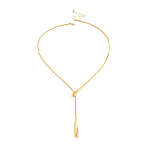 VILZSTUDIOS Elegant & Smooth Water Drop Pendant Necklace