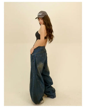 VILZSTUDIOS Trendy Loose Retro Wide Leg Jeans