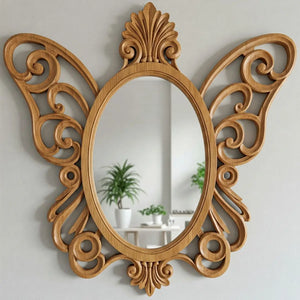 VILZSTUDIOS Irregular Big Decorative Mirrors Retro Luxury Bedroom Wall Make Up Mirror Vanity Aesthetic Girls Espelho Room Decoration