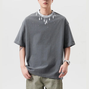VILZSTUDIOS Loose Fit Casual Cotton T-Shirt