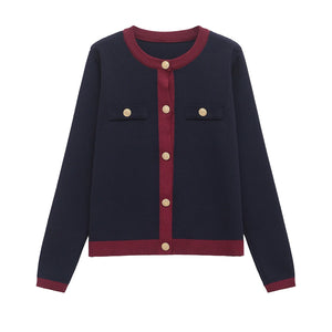 VILZSTUDIOS Basic Knitted Round Neck Cardigan
