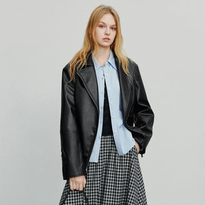 VILZSTUDIOS Fashionable Leather Motorcycle Jacket