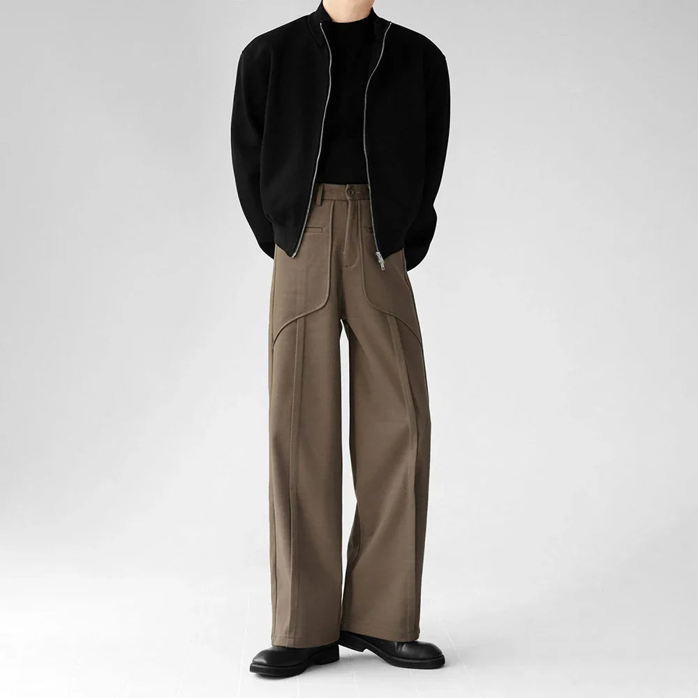 VILZSTUDIOS Luxury Woolen Wide Leg Casual Pants