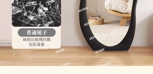 VILZSTUDIOS Full-length mirror Floor-to-ceiling Bedroom full-length mirror Special-shaped irregular cream ins wind fitting mirror