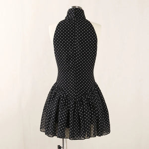 VILZSTUDIOS Slim Elegant Polka Dot Dress Sleeveless