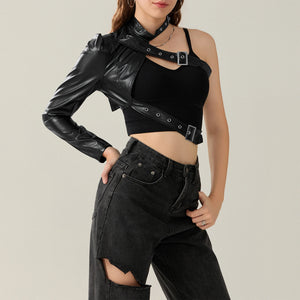 VILZSTUDIOS Gothic One Sleeved Halter Top