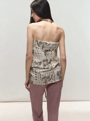 VILZSTUDIOS Stylish Paisley Floral Tube Top
