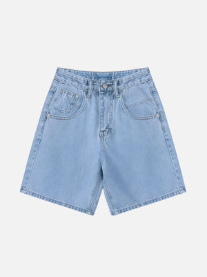 VILZSTUDIOS High Waist Loose Shorts Jeans