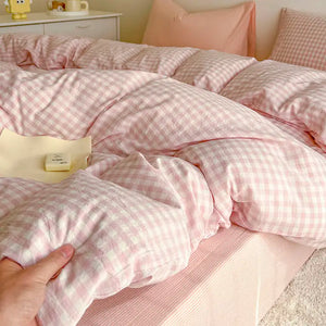 VILZSTUDIOS Soft Plaid Duvet Cover Bedding Set