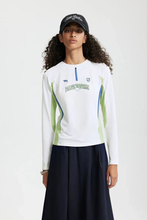 VILZSTUDIOS Retro Color Block Long Sleeve T-Shirt