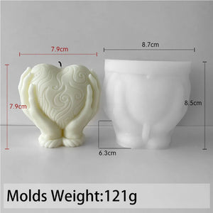 VILZSTUDIOS Heart-shaped Silicone Candle Mold