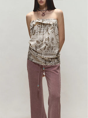 VILZSTUDIOS Stylish Paisley Floral Tube Top