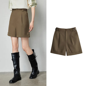 VILZSTUDIOS Comfortable High Waist Casual A-Line Shorts