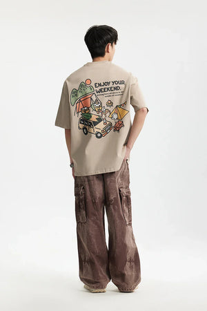 VILZSTUDIOS Mountain Series Heavyweight Printed Outdoor T-Shirt