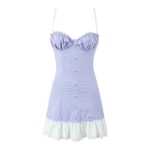VILZSTUDIOS Sexy Ruched Chest Corset Style Dress