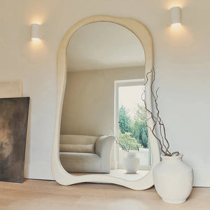 VILZSTUDIOS online celebrity Clothing store Cream Style Dressing Mirror High Definition Hall Bedroom Against The wall Floor-Standing Mirror