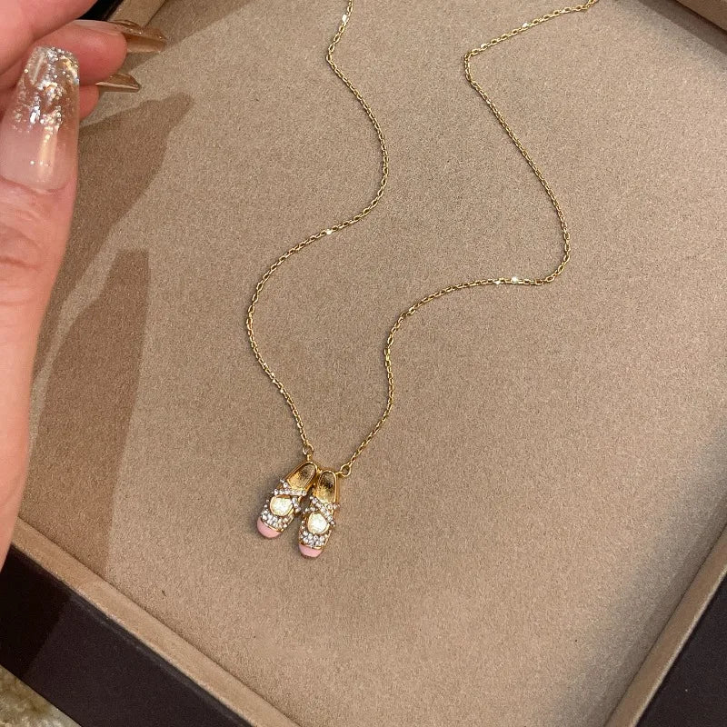 VILZSTUDIOS Ballerina Dance Shoes Pendant Necklace