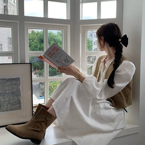 VILZSTUDIOS Cozy Vintage Loose V-Neck Vest