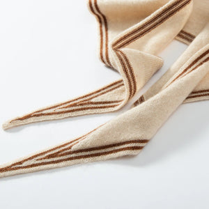 VILZSTUDIOS High Quality Autumn Winter Women 100% Cashmere Scarves 2025 NoveltyTriangular Knitted Warm Female Scarf Shawl130*35
