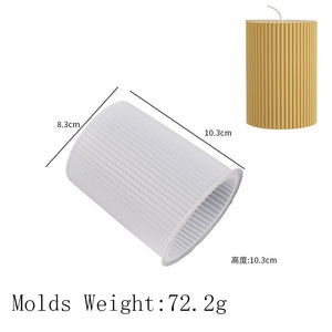VILZSTUDIOS Handmade Striped Silicone Candle Soap Mold