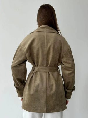 VILZSTUDIOS Retro Suede Lace-Up Jacket
