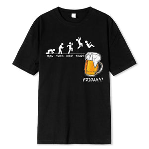 VILZSTUDIOS Funny Beer Print Graphic T-Shirt