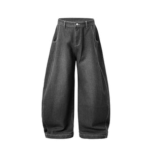 VILZSTUDIOS Oversized Washed Denim Wide Jeans
