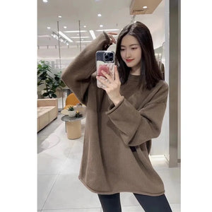 VILZSTUDIOS Cozy Wool Knit Round Neck Sweater