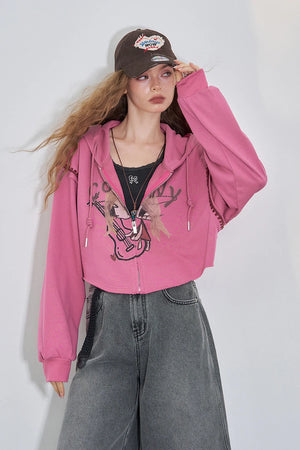 VILZSTUDIOS Original Graphic Cropped Hoodie