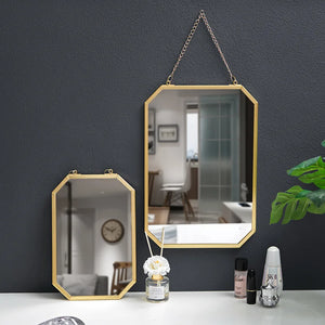 VILZSTUDIOS Nordic-Style Wrought Iron Square Wall-Mounted Mirror BathroomWall-Mounted Vanity Mirror Wall-Mounted Makeup