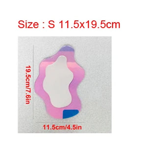 VILZSTUDIOS 1Pc Colorful Discolor Acrylic Decorative Mirror Makeup Desk Tabletop Mirror Girls Cosmetic Mirror Wall Mirror Home Decor