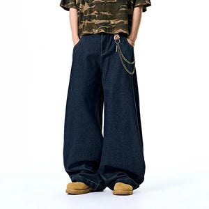 VILZSTUDIOS Oversized Washed Denim Wide Jeans