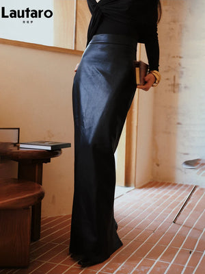 VILZSTUDIOS Soft Black PU Leather High Waist