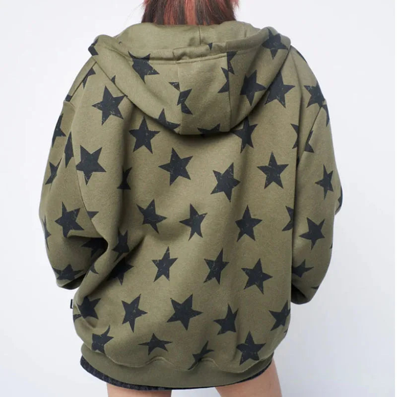 VILZSTUDIOS Vintage Star Oversized Hoodie