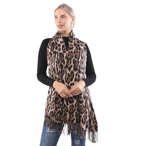 VILZSTUDIOS Designer Brand Leopard Cashmere Scarf Men Winter Scarves Warm Wool Pashmina Thicked Blanket Female Shawls and Wraps