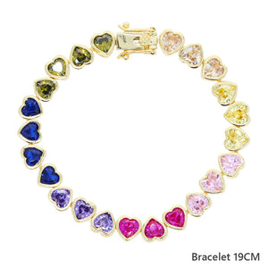 VILZSTUDIOS Heart Tennis Chain Necklace