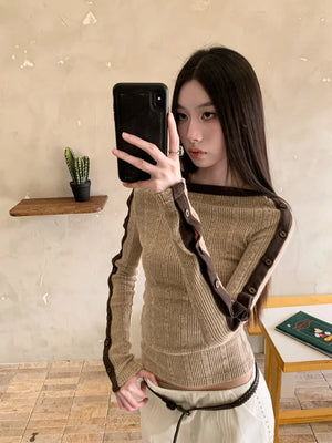 VILZSTUDIOS Cozy Knit Split Sleeve T-Shirt