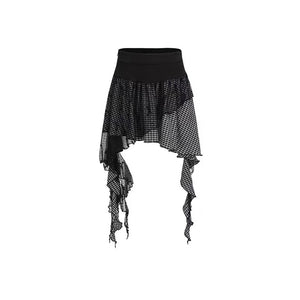 VILZSTUDIOS Vintage Red A-Line Lace Skirt