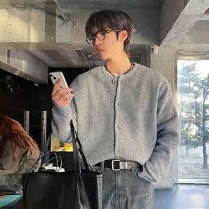VILZSTUDIOS Knit Korean Style Loose Cardigan
