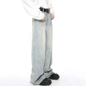 VILZSTUDIOS Washed Wide Leg Jeans