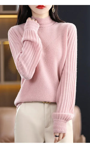 VILZSTUDIOS Cozy Knit High Collar Sweater